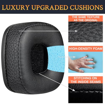 SOULWIT Earpads for Marshall Major I/II/III/IV (1/2/3/4) - Black | Do Not Fit Major V Headphones - color: Black