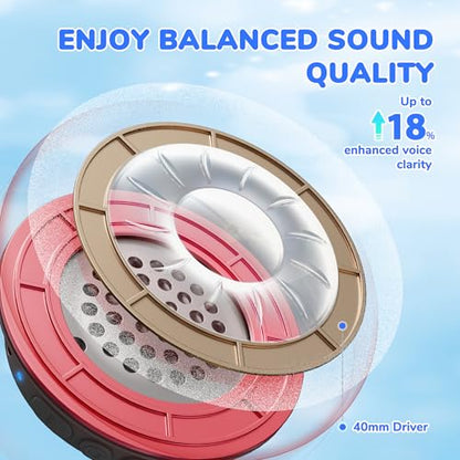 iClever BTH22 Kids Bluetooth Headphones for Toddler Travel, 60H Play Time | SafeSound Tech3.0, Stereo Sound, USB C Fast Charging, AUX Cable, Kids Wireless Headphones for Girls/Boys/Tablet/PC/School - color: Black