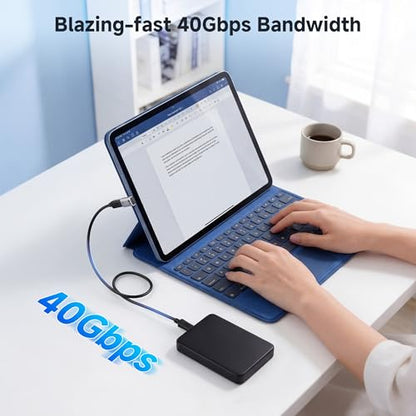 Cable Matters 2-Pack 40Gbps Right Angle USB C Adapter | [4K@240Hz Video, 240W Charging, 40Gbps Data Transfer] 90 Degree, Compatible with Thunderbolt 4, iPhone 17/16, Steam Deck - style: Right Angle