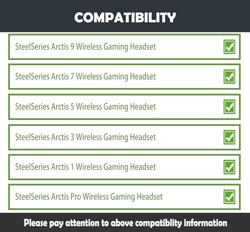 Arctis 7 Earpads Replacement for SteelSeries Arctis 9,7,5,3,1,Arctis Pro Wireless Gaming Headsets Ear Cushions with Cooling Gel Layer and Memory Foam
