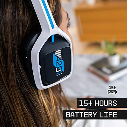 ASTRO Gaming Logitech G A20 Gen 2 Wireless Headset PlayStation - White/Blue | Compatible with PlayStation 5, PlayStation 4, PC, Mac - style: PS5, PS4, PC/Mac