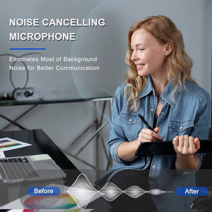 Callez Computer Headset, 3.5mm Cell Phone Headset with Mic Noise Cancelling | USB-C Wired Headphone for PC Laptop Mac iPhone 15/16/17 Samsung, Zoom Teams Call Center Home Office Work, in-line Controls - color: Black