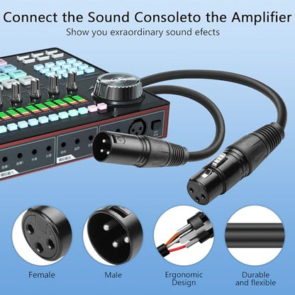 CERRXIAN XLR Microphone Coiled Cable, Male to Female Cable, Balanced XLR Cable 8 Feet, Oxygen-Free Copper Mic Cables, xrl Speaker Cables - Black - style: Straight Male XLR to Straight Female