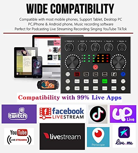 CofeLife Podcast Equipment Bundle, BM800 Podcast Microphone Bundle with V8s Voice Changer, Condenser Microphone Recording Studio Package for Podcasting Live Streaming Singing PC Mobile TikTok YouTube