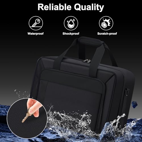 GDNasist Carrying Case Compatible with PS5/PS5 Pro/PS5 Slim, All Black | Travel Thickened Protective Bag Compatible with Playstation 5 Console, Headset, PS5 Controller, Game Discs and Accessories - color: All-black