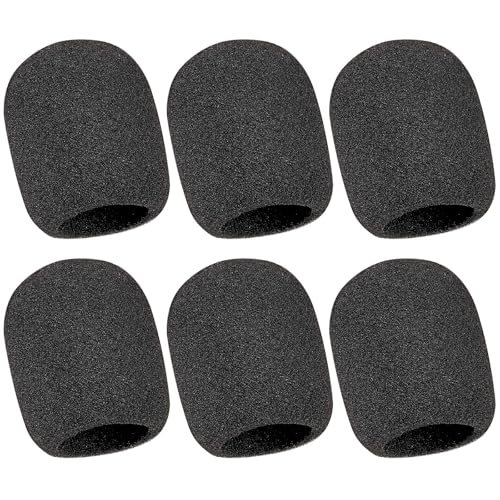 Microphone Cover, 6 Pcs Microphone Windscreen, Foam Mic Cover Suitable for SM58, E835 and Most Standard Handheld Mic
