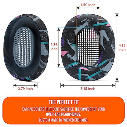 WC SweatZ XM5 - Patented Earpad Sweat Covers for Sony WH1000XM5 by Wicked Cushions | Full 360 Earpad Protection | Sweatproof & Easily Washable | 90's Black - color: 90's Black