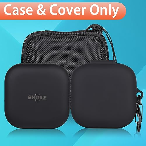 Aenllosi Hard Case for SHOKZ/AfterShokz OpenFit Open-Ear Headphones, Black | Silicone cover construction, Water-resistant design, Dust-resistant design, Impact-resistant design - color: Black