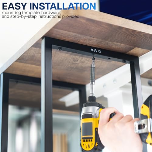 VIVO Heavy Duty Under-Desk PC Mount Shelf, Computer CPU Holder, Supports up to 44 lbs, Black, Mount-PCSF1