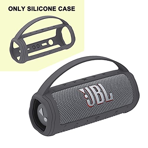 JCHPINE Silicone Cover Case for JBL Flip 6 Portable Bluetooth Speaker - color: Grey
