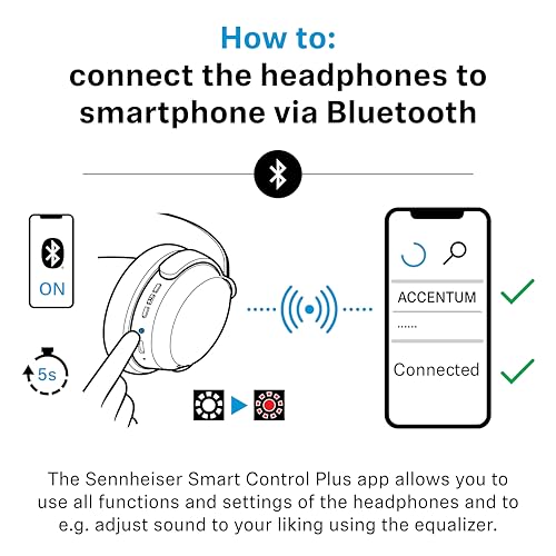 Sennheiser ACCENTUM Wireless Bluetooth Headphones, 50hr Battery, ANC, White - color: White, style: ACCENTUM Wireless
