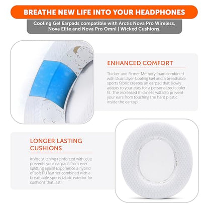 WC Freeze Nova Pro Wireless - Earpads for Arctis Nova Pro Wireless & More | Made by Wicked Cushions | Also fits SteelSeries Nova Elite & Nova Pro Omni(Doesn't Fit Other Models) | Gold Marble - color: Gold Marble
