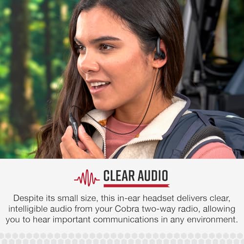 Cobra 2.5mm C-Style in-Ear Headset | Compact Low-Profile Communication Earpiece for Two-Way Radios with Discreet Design and Clear Audio Quality - style: In-Ear Headset