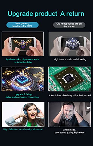 Wireless Gaming Earbuds,Bluetooth 5.2 Gaming Earbuds,Wireless Earbuds 50ms Ultra-Low Latency,Waterproof Earbuds Wireless Bluetooth Earbuds with Compact Charging Case