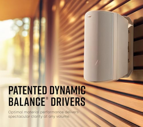 Polk Audio Atrium 6 All-Weather Outdoor Speakers, 100W Wired (Pair, White) - color: White, size: 2 Speakers, style: Atrium 6
