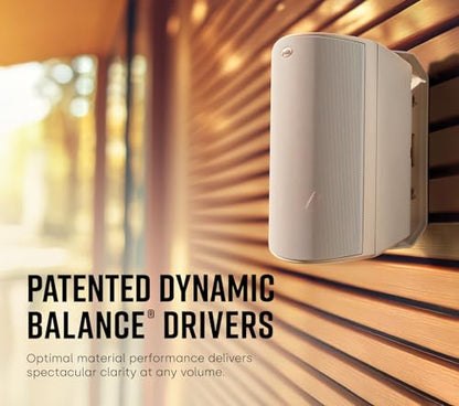 Polk Audio Atrium 6 All-Weather Outdoor Speakers, 100W Wired (Pair, White) - color: White, size: 2 Speakers, style: Atrium 6