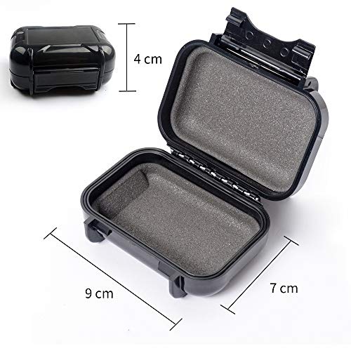 V-MOTA HSA Transparent boxs Ear Bud Earphone Headset Headphone Case Mini Storage Carrying Pouch Bag Waterproof Box Suitcase Carry case (Black)
