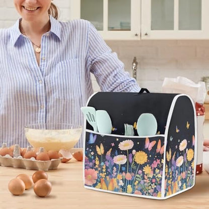 Kitchen Mixer Cover Dust Cover Butterfly Design Dustproof Kitchen Mixer Accessories L Size - color: Butterfly Design-, size: L