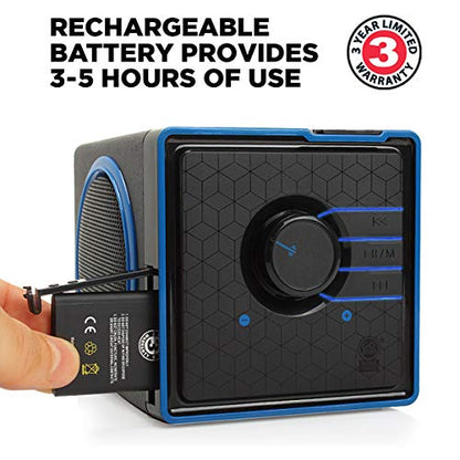 GOgroove SonaVERSE BX Wired Portable Speaker with USB Music Player - Cube Speaker with USB Flash Drive MP3 Input, 3.5mm AUX Port, Playback Buttons, Rechargeable 5 Hour Battery (Wired AUX Only)