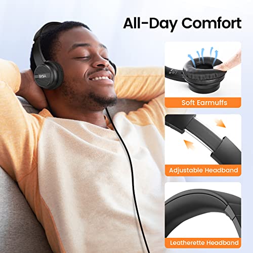 Headset with Microphone for PC Laptop, USB Wired Computer Headset with Volume & Mic Mute Controls, Lightweight All-Day Comfort Environmental Noise Canceling Headphones for Office Call Center Skype - style: USB wired headset