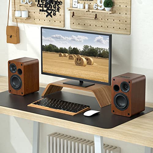 Saiyin Powered Bluetooth Bookshelf Speakers | 30W*2, 3.75 Inches Woofer, Bluetooth/Optical/Auxiliary/RCA Inputs, TV/Turntable/Record Player/Computer/PC - size: 3.5 Inch Woofer