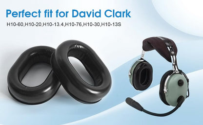 Replacement Seals Ear Pads Cover Cups GA Headset Cushions for David Clark H10-60 H10-20 H10-13.4 H10-76 H10-30 H10-13S Aviation Earmuffs Headphones(2 Pack)