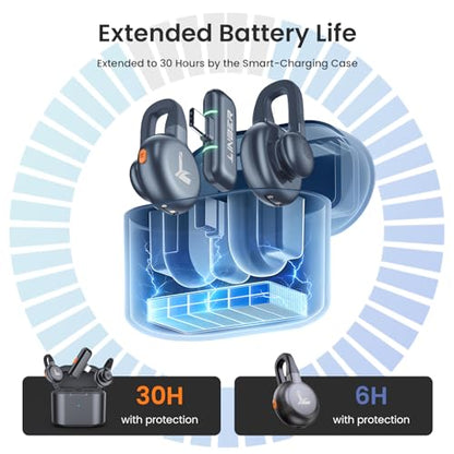 Wireless Lavalier Microphone for iPhone & Android, USB-C Mini Mic with AI Noise Canceling, 196ft Range, 50H Battery, Clip-On Lapel Mic for YouTube Vlog Interview Recording Content Creation