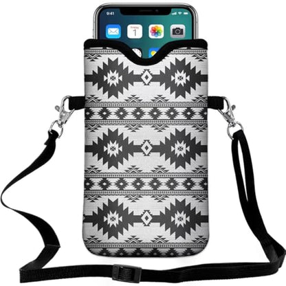 Cell Phone Sleeves Bag Case Crossbody Neoprene Holder Lanyard Phone Pouch for Women Men 7.5 X 4.5 Inches - Bohemia - color: Bohemia