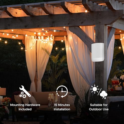 Move Speaker Wall Mount Bracket, Weatherproof, White | Compatible with Sonos Move & Move 2, Including Mounting Accessories - color: Move 2 - White