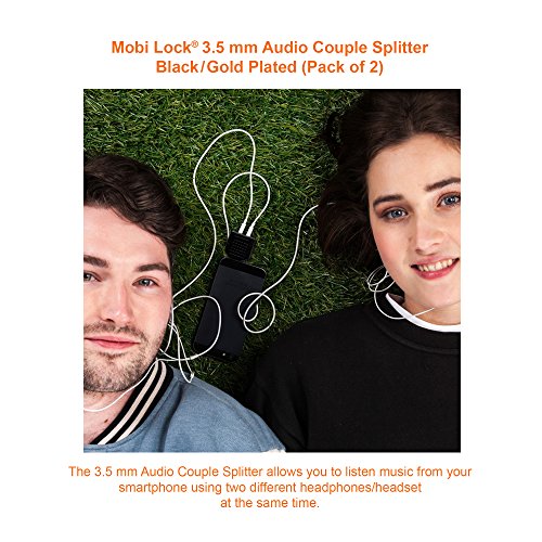 2Pcs 3.5mm Headphone Y Splitter, 1 Male to 2 Female Jacks, Share Audio | 2 users hear 1 source, for phones, tablets, laptops & media players, gold-plated contacts