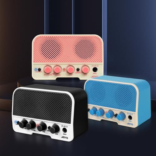 JOYO 5W Mini Guitar Amp Portable Electric Guitar Practice Amplifier with Bluetooth 5.0, Clean/Overdrive Channels, Rechargeable Battery, AUX & Headphone Out (JA-02 II Black) - color: Black