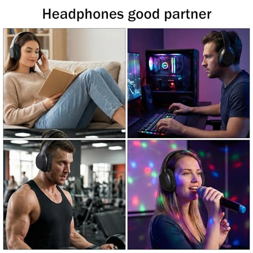100Pcs Disposable Black Headphone Ear Covers, 11cm/4.3in Stretchable Non-Woven Sanitary Earpad Protectors, Ear Pads Covers Fits Most On-Ear and Over-Ear Headphones