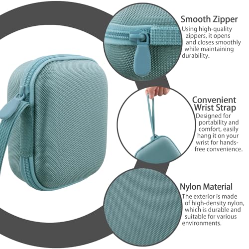 for Bose New SoundLink Micro 2nd Gen Speaker Protective Case, Blue | EVA Hard Shell, Soft Velvet Lining, Durable Wrist Strap, Portable Travel Bag with Carabiner, Mesh Accessory Pocket - color: Blue Case
