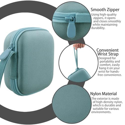 for Bose New SoundLink Micro 2nd Gen Speaker Protective Case, Blue | EVA Hard Shell, Soft Velvet Lining, Durable Wrist Strap, Portable Travel Bag with Carabiner, Mesh Accessory Pocket - color: Blue Case