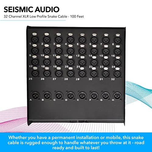 Seismic Audio SACB-32x8x100 32-Channel XLR Low Profile Circuit Board Snake Cable, 100-Feet - size: 100 Foot - 32 Send x 8 Return