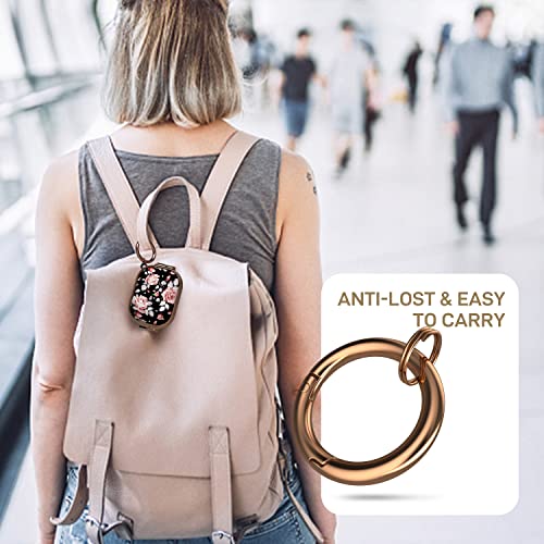 for AirPods Pro 2/1 Case Cover with Safety Lock, Magsafe Compatible, Rose - color: Black Pink, size: AirPods Pro 2/1 Case (2019/2022/2023)