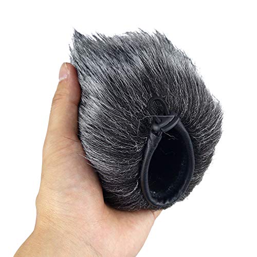 SUNMON Windscreen and Foam Cover, Indoor Outdoor Microphone Wind Muff for Audio-Technica AT2020, AT2020USB, AT2020USB+ mic AT2035, AT4040, AT2050 Microphone（2Pack） - color: FurFoamKit