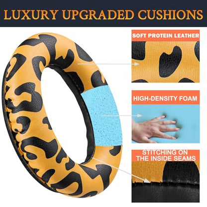 Replacement Earpads Cushions for Bose QuietComfort 35 (QC35) & Quiet Comfort 35 II (QC35 ii) Headphones, Ear Pads with Softer Leather, Noise Isolation Foam, Added Thickness (Tiger Stripes) - color: Tiger Stripes