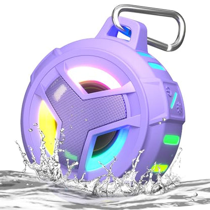 EBODA Waterproof Speaker Shower Bluetooth Portable Gift for Teenage Girls | IP67 Wireless Small Speakers, Loud Clear Sound, Floating, 24H Playtime for Home, Beach, Kids, Teen Boys Trendy Stuff-Purple - color: Purple