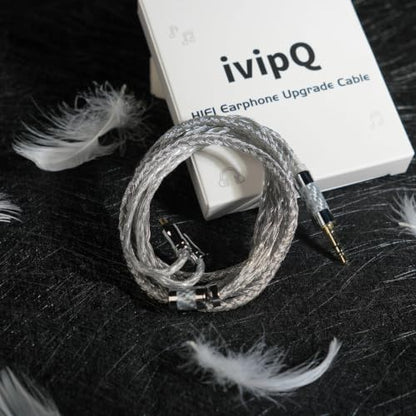 24-Core Silver-Plated IEM Cable with 3.5mm Stereo to 2-Pin - size: 3.5mm-2PIN