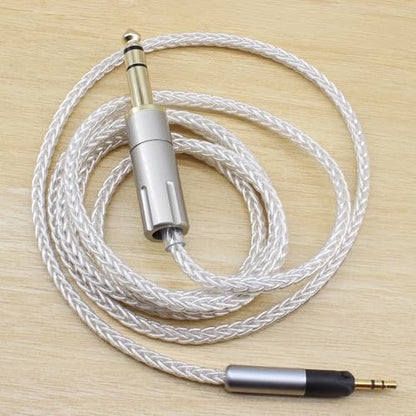 Youkamoo Replacement Audio Upgrade Cable Compatible with Sennheiser HD560s HD599 HD598 HD598SE HD620S HD400PRO HD569 HD579 HD558 HD518 HD505 HD598cs Headphones 6.35mm 5ft/1.5m - size: 5 ft (1.52 m)