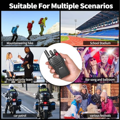 666S 10 Pack walkie talkies for Adults Long Range Rechargeable with Headphones and Li-ion Battery,Two Way Radio has VOX/Noise Reduction/TOT/Flashlight/Monitoring/Scan Function（10 Pack） - style: 666S10-pack