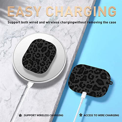 Cute Airpods 5/4 Gen Case Hard Cover Girl Women 2026/2024 - Black/G Leopard - color: Black/Grey Leopard, size: For Airpods 4/5
