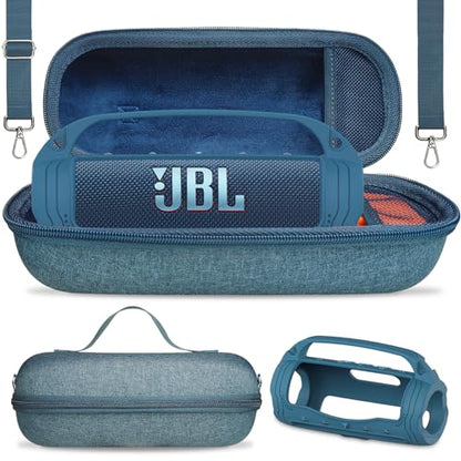 JCHPINE Silicone Cover and Carrying Case for JBL Flip 7 Portable Speaker - color: Blue