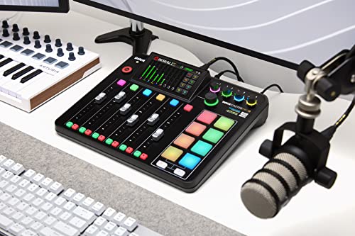 Rode Rodecaster Pro II Podcast Production Console & Rode PodMic Cardioid Dynamic Broadcast Microphone