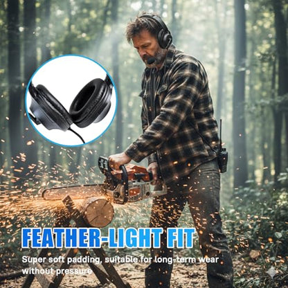 Overhead Walkie Talkie Headset with Boom Mic Noise Reduction 2 Pin Ear Piece Over-the-Ear Noise Cancelling Two Way Radio Over Ear Earmuffs Ear Muffs for Kenwood Retivis Baofeng
