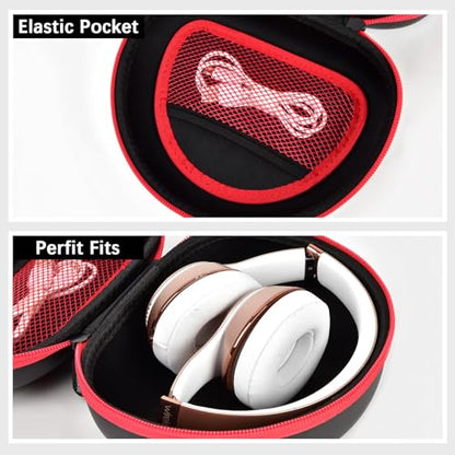 Headphone Case for Picun B8 P26/ for Beats Solo 4, Studio Pro, Solo3, Studio3 On-Ear Headphones More Foldable Bluetooth Wireless Headset (Extra Large) - Black - color: Black