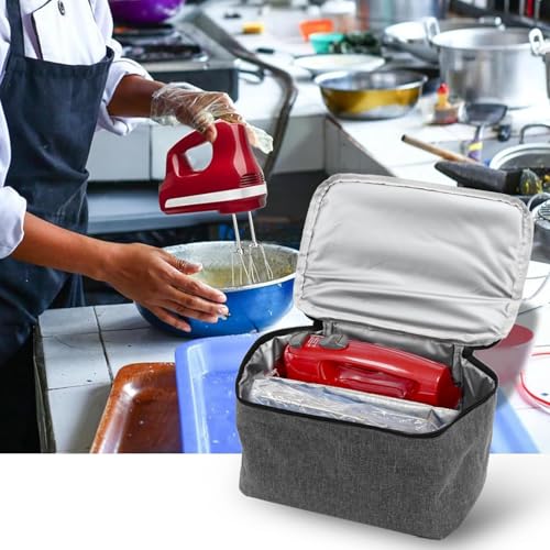 Digital Hand Mixer Carrying Bag, Versatile Oxford Fabric Travel Storage Case Bag, Portable Storage Case with Aluminum Foil Lining for Outdoor