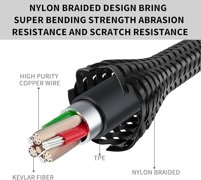 2 Way Radio Earphones with Cord Nylon Braided Design,Walkie Talkie Earpiece with Mic for Kenwood (2 Pack) - size: 2_PACK
