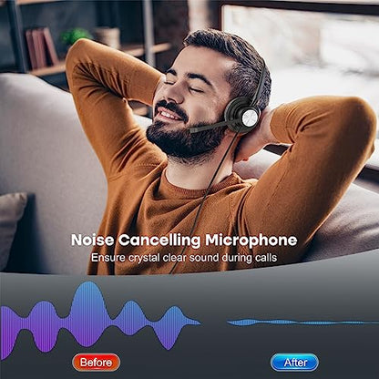 MKJ Cisco Phone Headset Corded RJ9 Telephone Headset Noise Canceling Mic | Microphone Headphone, Compatible with Cisco CP-7821 7841 7942G 7940 7941G 7945G 7962G 7965G 7975G 8811 8841 8861 9951 9971
